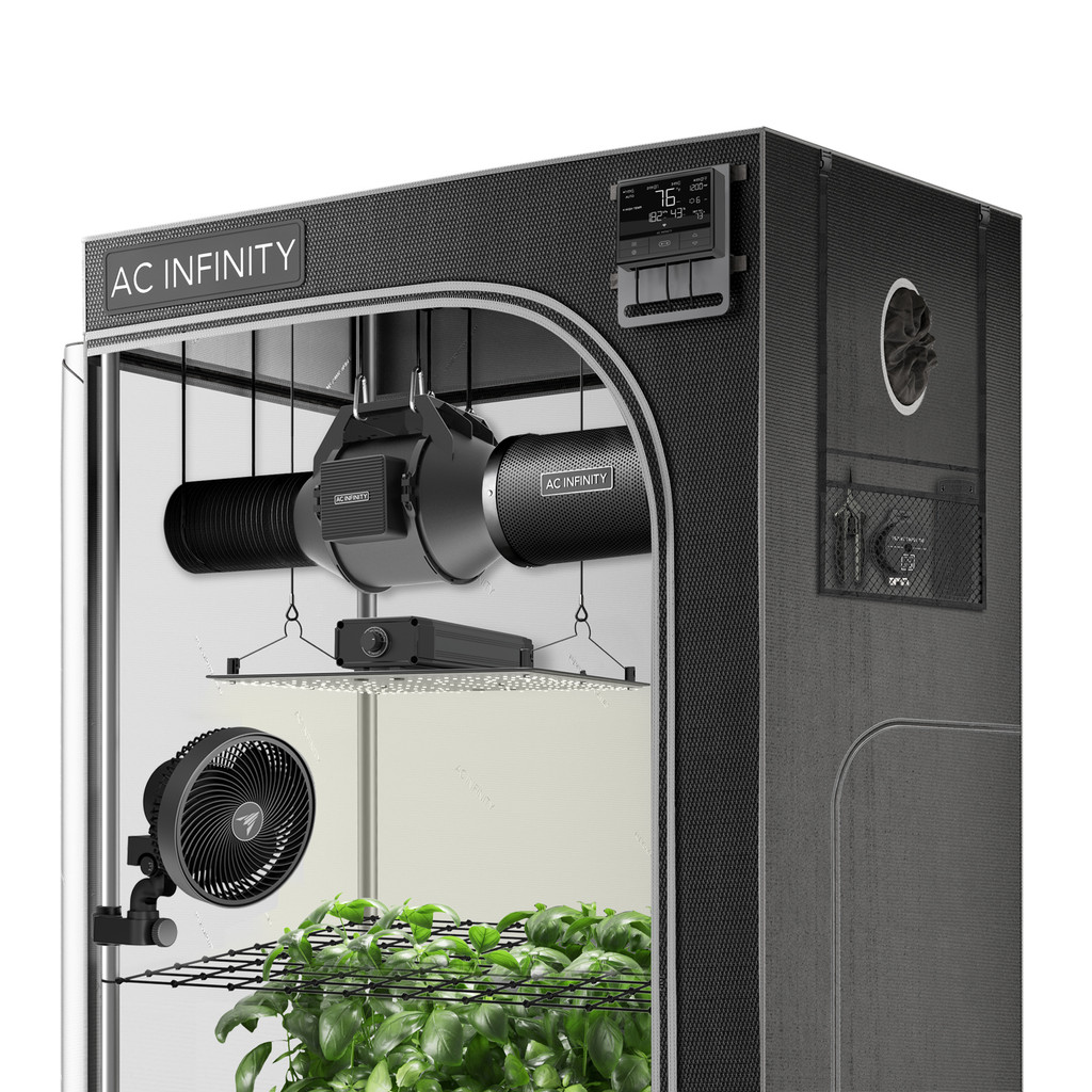 Complete Grow Tent Kit with Fan Filter Ducting Combo, 6” Clip Fan, Full Spectrum LED Grow Light Board