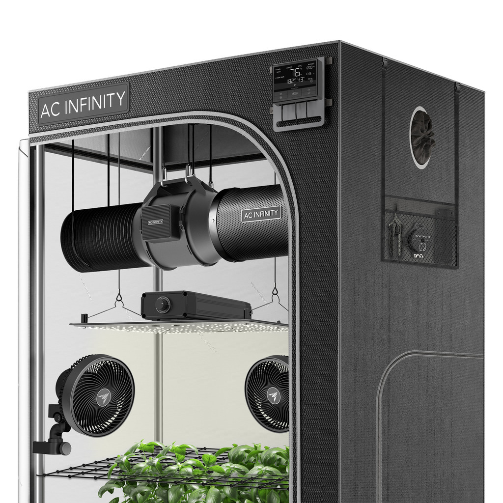 Complete Grow Tent Kit with Fan Filter Ducting Combo, 6” Clip Fan, Full Spectrum LED Grow Light Board