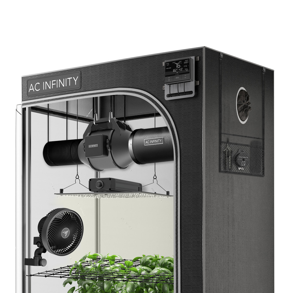 Complete Grow Tent Kit with Fan Filter Ducting Combo, 6” Clip Fan, Full Spectrum LED Grow Light Board