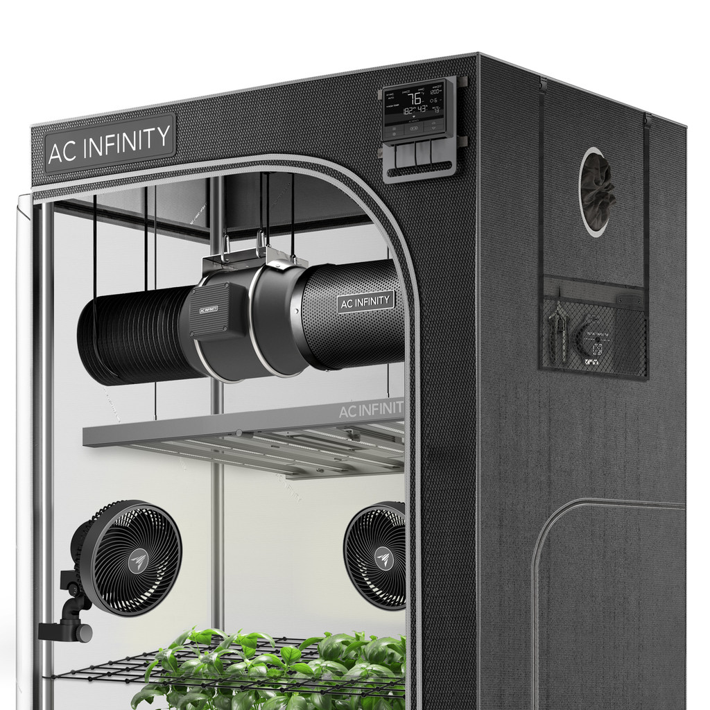 Complete Grow Tent Kit with Fan Filter Ducting Combo, 6” Clip Fan, Full Spectrum Commercial Bar LED Grow Light