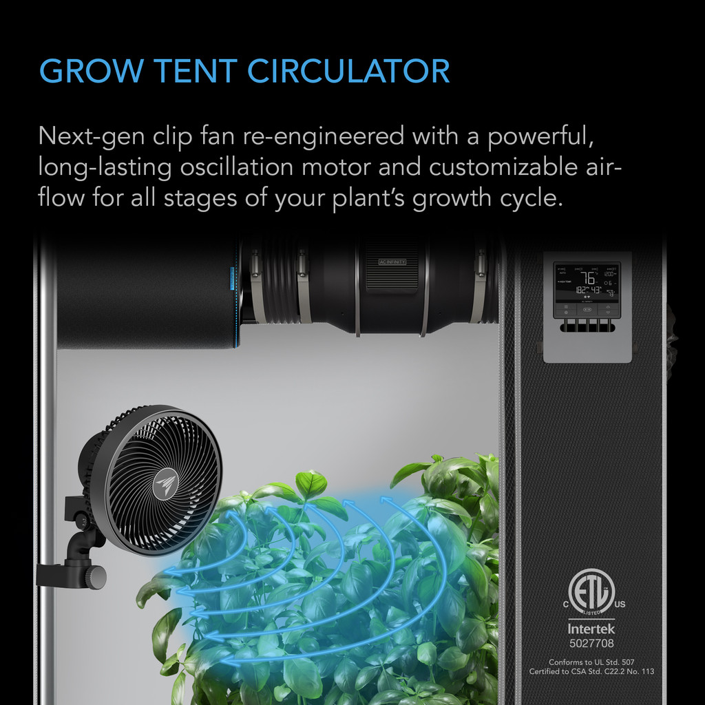 Complete Grow Tent Kit with Fan Filter Ducting Combo, 6” Clip Fan, Full Spectrum Commercial Bar LED Grow Light