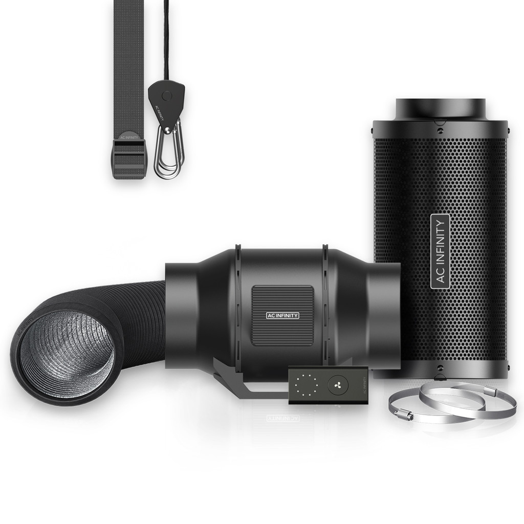 CLOUDLINE Inline Fan and Carbon Filter Combo, Cooling and Ventilation System for Grow Tents, Hydroponics, Indoor Gardening