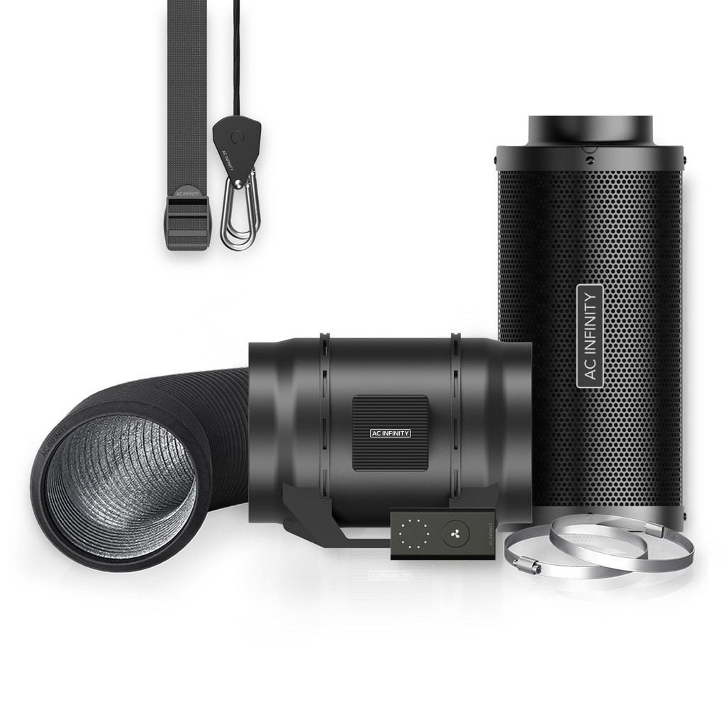 CLOUDLINE Inline Fan and Carbon Filter Combo, Cooling and Ventilation System for Grow Tents, Hydroponics, Indoor Gardening