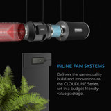 CLOUDLINE Inline Fan and Carbon Filter Combo, Cooling and Ventilation System for Grow Tents, Hydroponics, Indoor Gardening