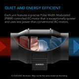 CLOUDLINE Inline Fan and Carbon Filter Combo, Cooling and Ventilation System for Grow Tents, Hydroponics, Indoor Gardening