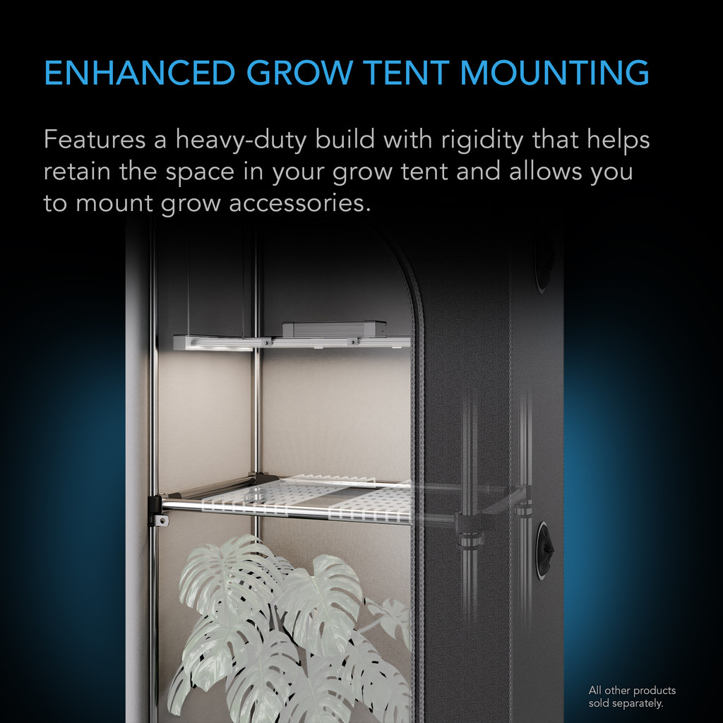 Grow Tent Mounting Bars 2x4’, Support Pole Steel Hanging Bars, High CFM Kit for 2x4 Indoor Grow Tents