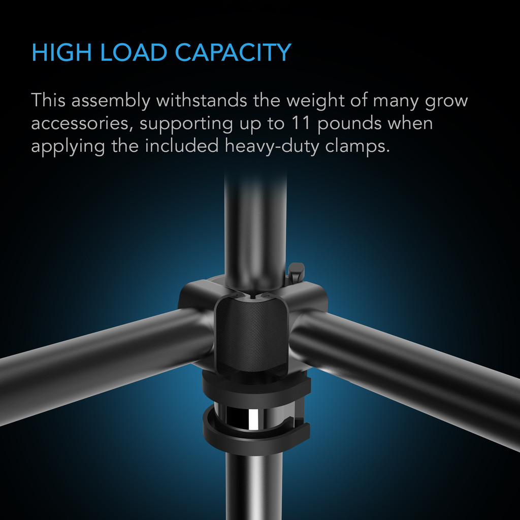 Grow Tent Mounting Bars 2x4’, Support Pole Steel Hanging Bars, High CFM Kit for 2x4 Indoor Grow Tents