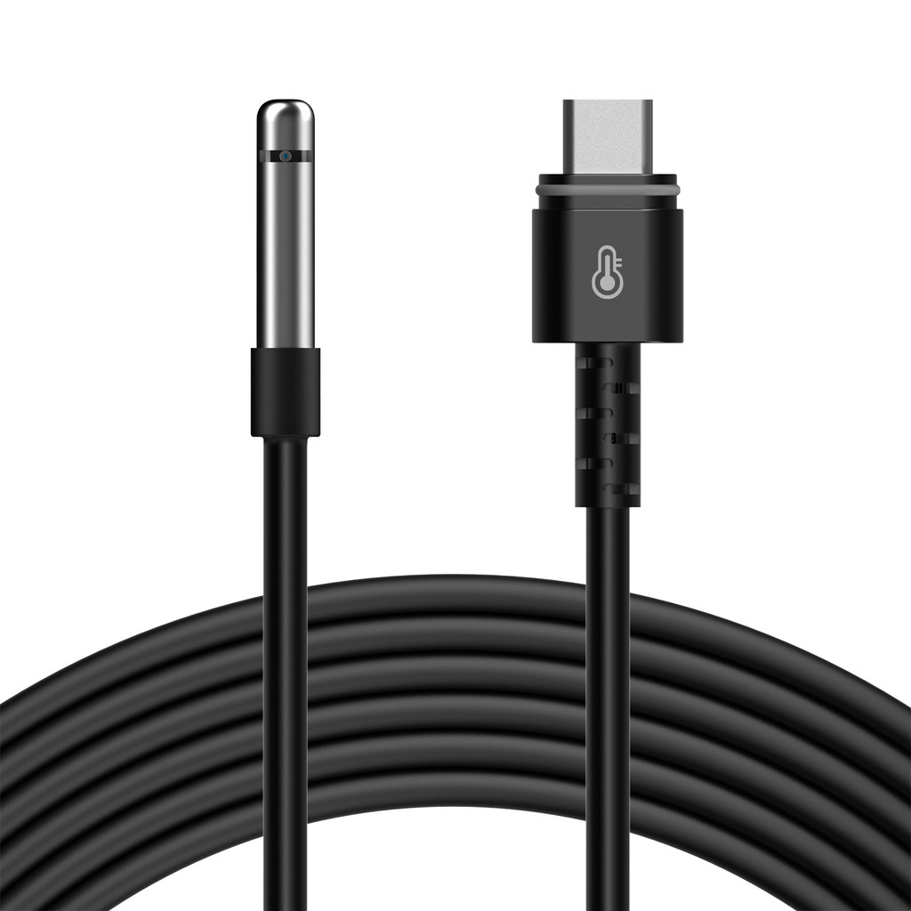 Controller Sensor Probe for Controller AI+, Stainless Steel 24’ Temperature Humidity Climate Detector with Water-Resistant Gasket
