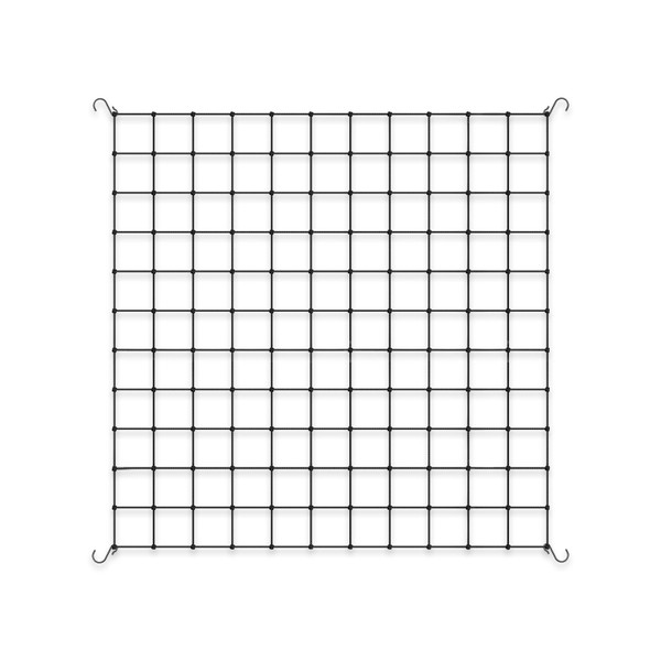 Heavy-Duty Elastic Plant Net with Steel Hooks, Flexible Hydroponics Scrog Support for Grow Tents, Gardening, and Horticulture