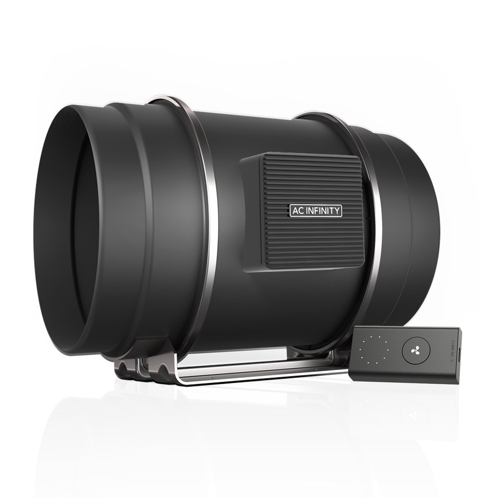 Quiet Inline Duct Fan with Speed Controller, Ventilation Exhaust Fan for Heating Cooling Booster, Grow Tents, Hydroponics