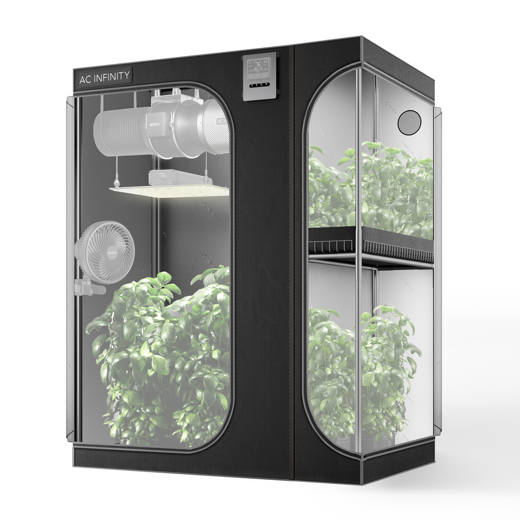 2-in-1 Grow Tent for Indoor Plant Growing, 2000D Oxford Canvas, 60" x 48" x 80"