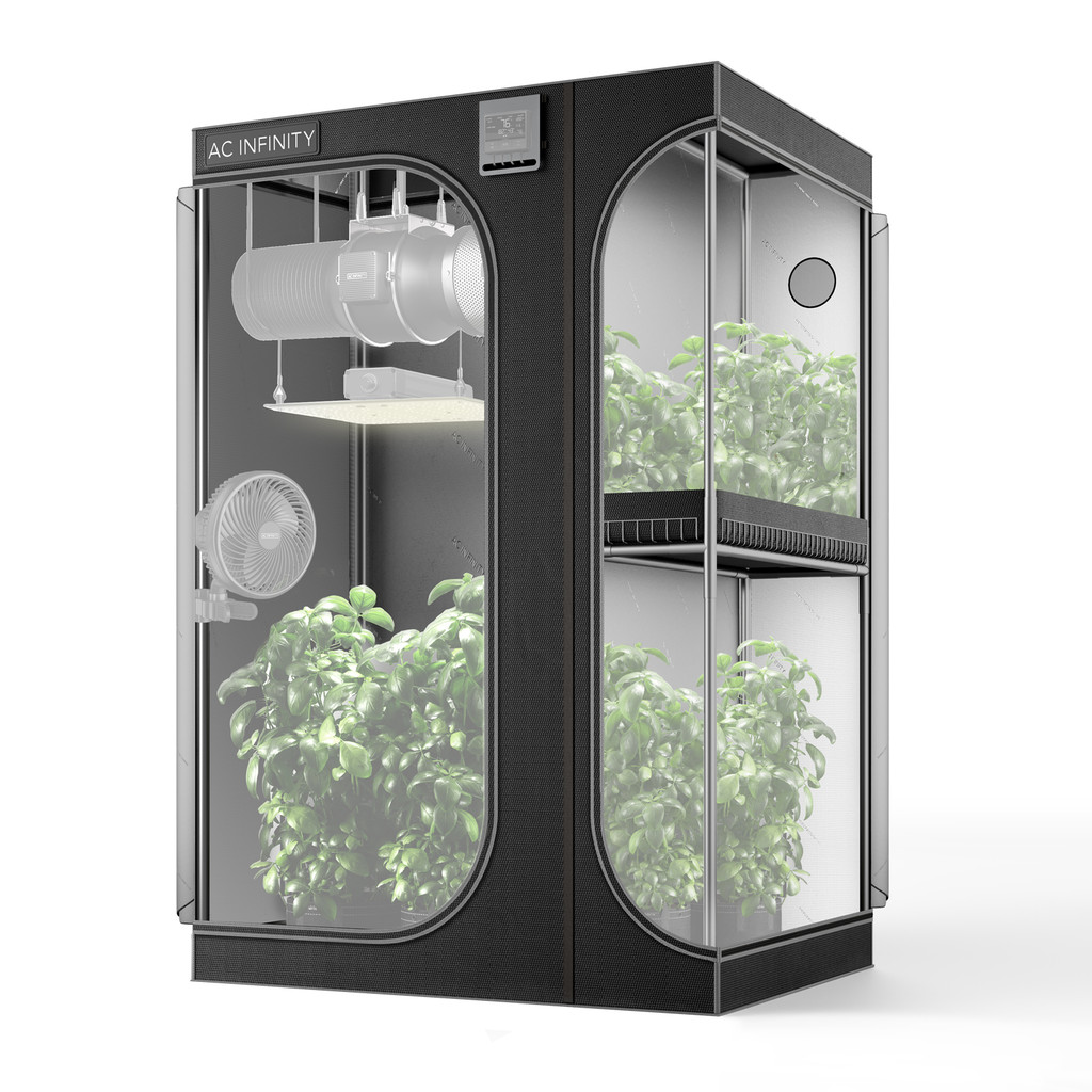 2-in-1 Grow Tent for Indoor Plant Growing, 2000D Oxford Canvas, 48" x 36" x 72"
