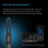 Soil Sensor Probe for AI Controllers, Monitor Moisture & Saturation for Gardens, Grow Tents, Grow Spaces, Detachable Stem, IP67 Seal Protection