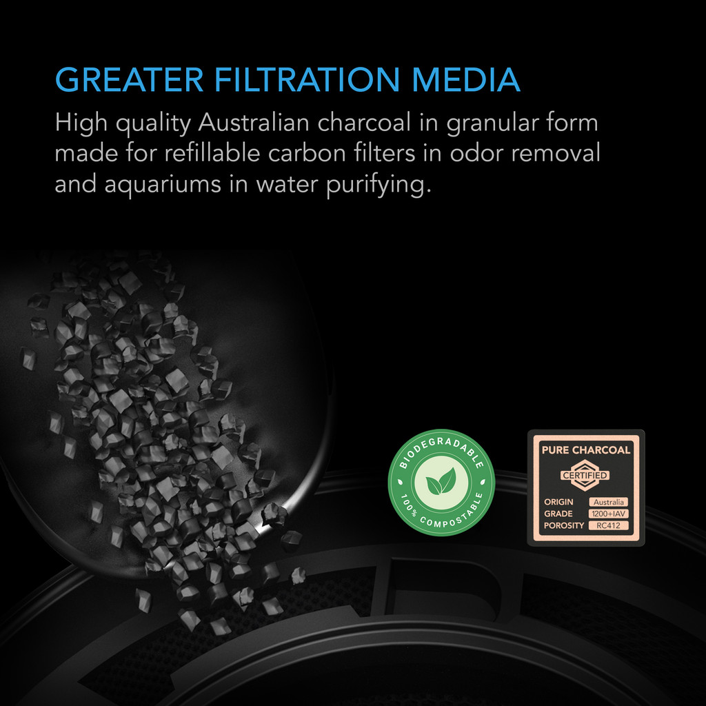 Premium Activated Carbon, Bulk Australian Charcoal Supply Replacement for Refillable Carbon Filters, Air Filtration Odor Scrubbing for use in Grow Tents, Grow Rooms, Hydroponics