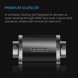 Inline Duct Fan Silencer Noise Reduction Muffler, Indoor Hydroponics Grow Tent Ventilation