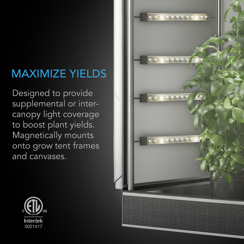 Full Spectrum LED Grow Light Bars 16”, with Deeper Penetration Samsung LM301H Diodes and Digital Dimming Timer Controller, for Veg Bloom Indoor Plants in Grow Tents and Greenhouses	