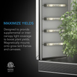 Full Spectrum LED Grow Light Bars 16”, with Deeper Penetration Samsung LM301H Diodes and Digital Dimming Timer Controller, for Veg Bloom Indoor Plants in Grow Tents and Greenhouses	