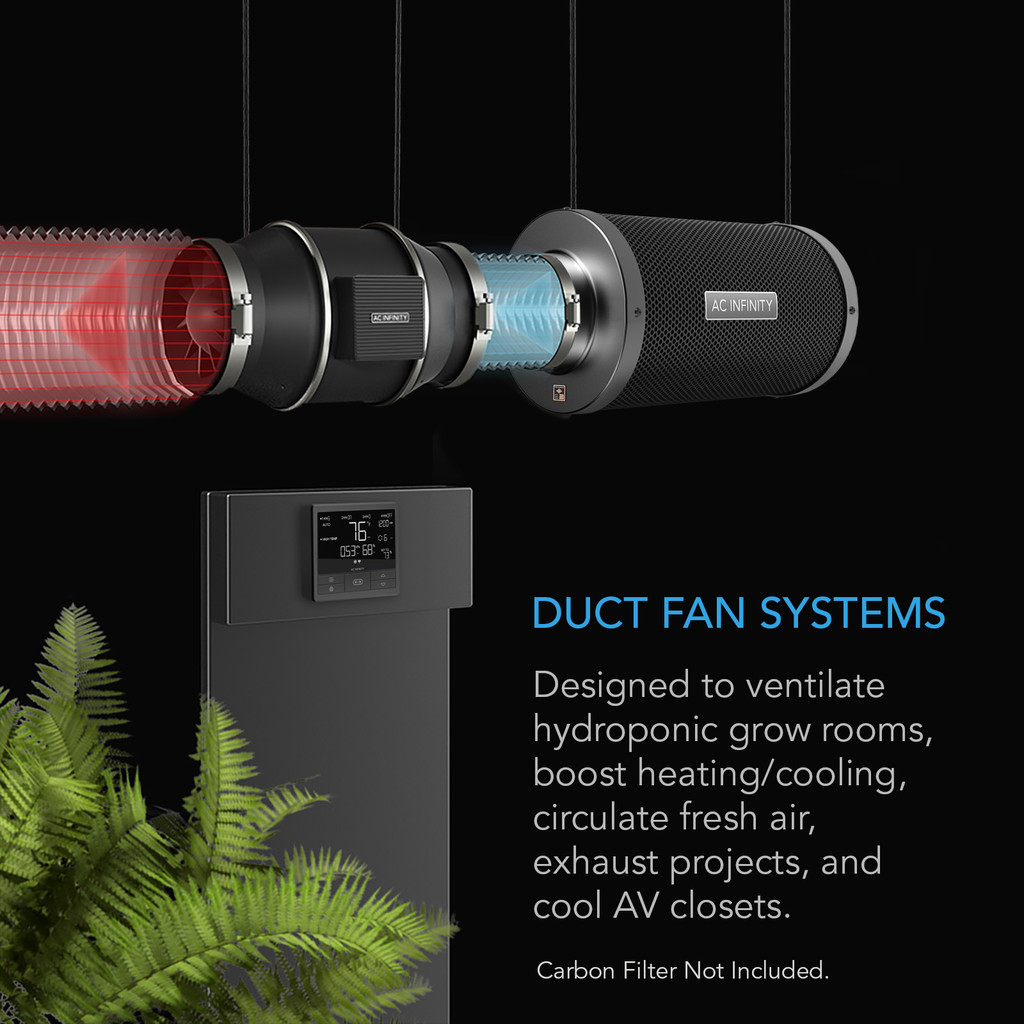 Quiet Duct Fan for Audio Video, Home Theater, Hydroponics, Grow Rooms and Closets