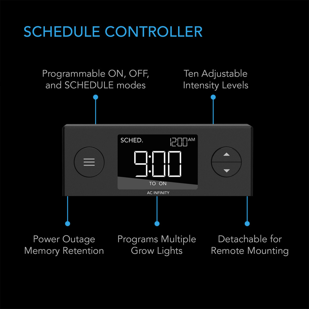 Supplemental Coverage 365nm and 395nm Diodes and Digital Dimming Schedule Controller, for Veg Bloom Indoor Plants in Grow Tents and Greenhouses
