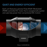 Quiet Inline Duct Fan with Speed Controller, IP65-Rated Ventilation Exhaust Fan in Grow Tents, Mushroom Fruiting Chambers for Propagation and Fungiculture