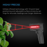 VPD Thermometer, Handheld Environmental Monitor, Captures Leaf VPD and Temperature, Calibrates Smart Controllers, Precision Infrared Range for Plants, Grow Tents, Greenhouses, Terrariums