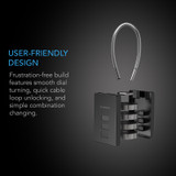 2-Pack Heavy-Duty Zinc Alloy Padlock with Steel Wire Cable for Grow Tents, Greenhouses, and Sheds