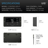 Temperature and Humidity Controller, HVAC and Grow Tent Ventilation