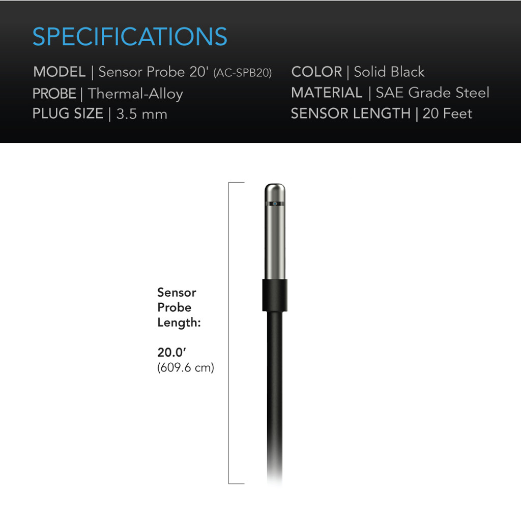 Climate Sensor for Controller 69 Pro and Pro+ and UIS Devices, Precise VPD, Temperature, and Humidity Readings, 20 ft.