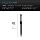 Climate Sensor for Controller 69 Pro and Pro+ and UIS Devices, Precise VPD, Temperature, and Humidity Readings, 20 ft.