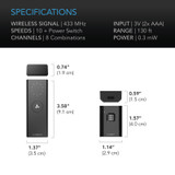 CONTROLLER 63, Wireless Remote Controller with 10 Fan Speed Programming, Cooling and Ventilation for CLOUDLINE AIRLIFT CLOUDWAY Series