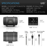 Quiet Duct Fan for Audio Video, Home Theater, Hydroponics, Grow Rooms and Closets