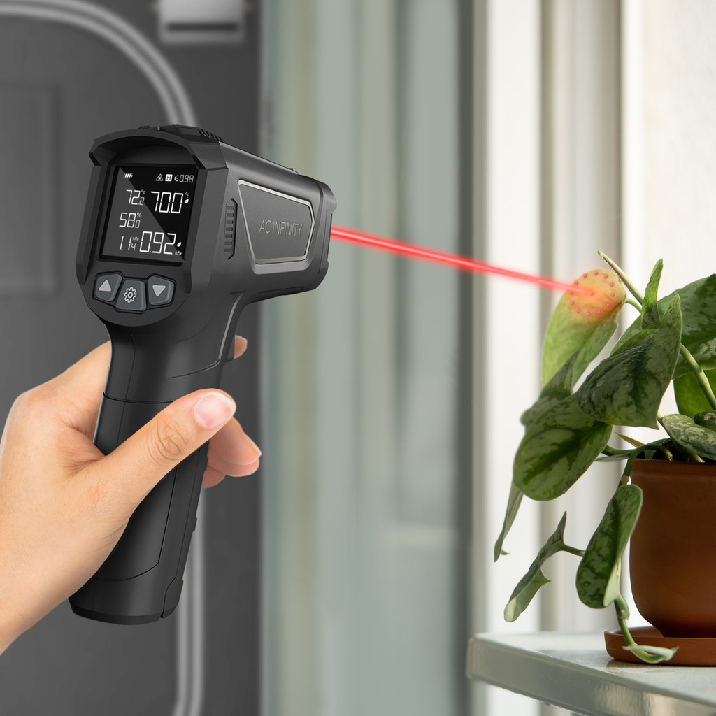 VPD Thermometer, Handheld Environmental Monitor, Captures Leaf VPD and Temperature, Calibrates Smart Controllers, Precision Infrared Range for Plants, Grow Tents, Greenhouses, Terrariums
