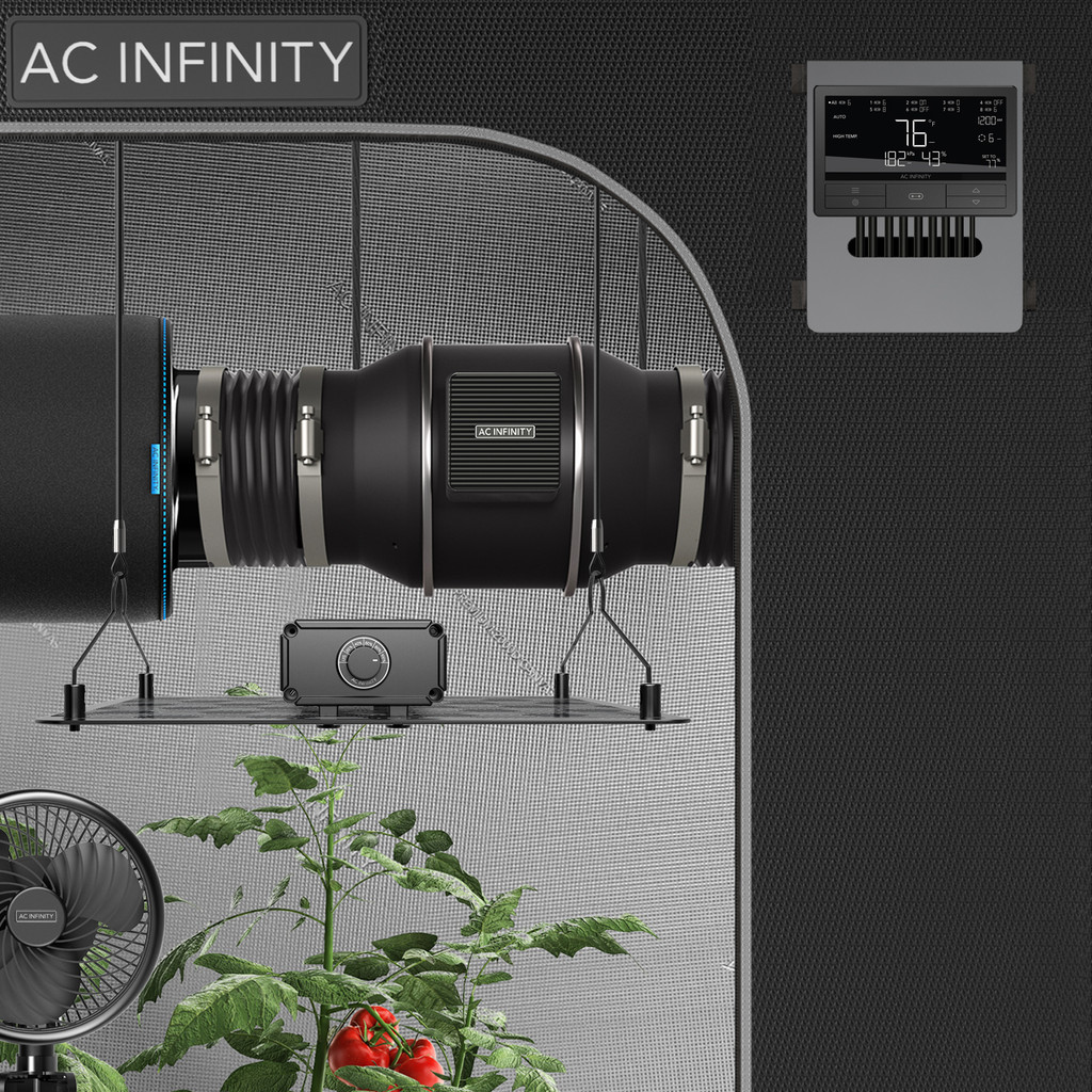 Smart Environmental Controller with Temperature, Humidity, Timer, Cycle, Schedule Controls, for Grow Tent Cooling Ventilation Lighting