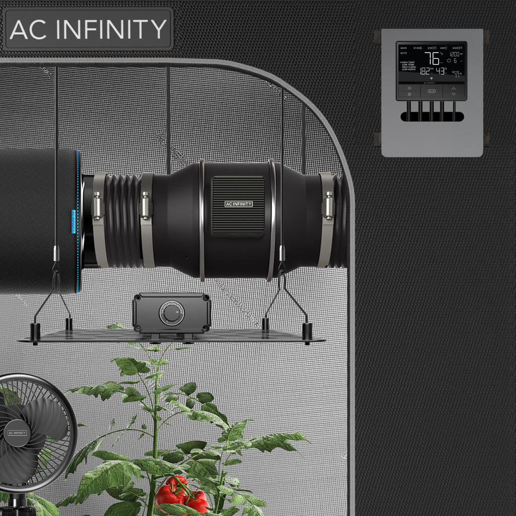 Smart Environmental Controller with Temperature, Humidity, Timer, Cycle, Schedule Controls, for Grow Tent Cooling Ventilation Lighting