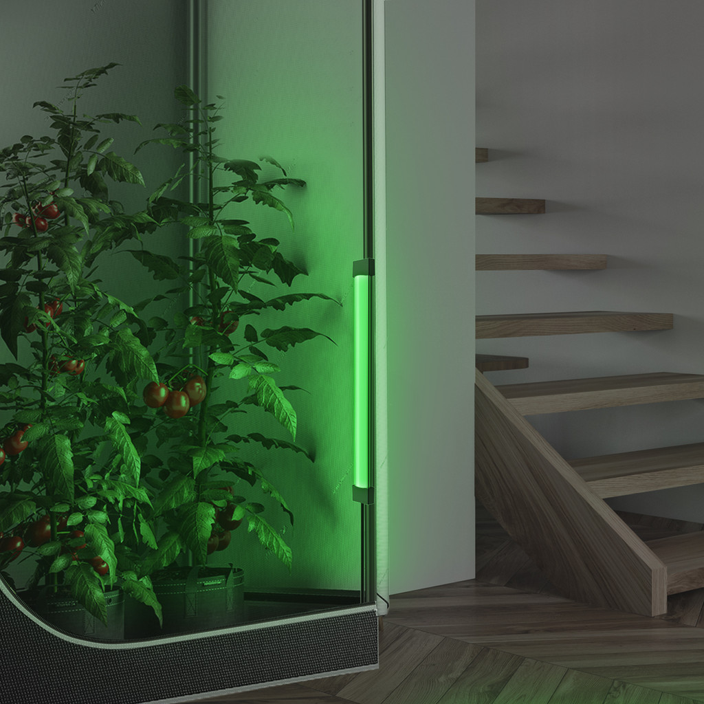 Plant Gentle Green LED Work Light Bar 16”, Timer Controller Dimmer, for Indoor Plants, Grow Tents, and Grow Rooms