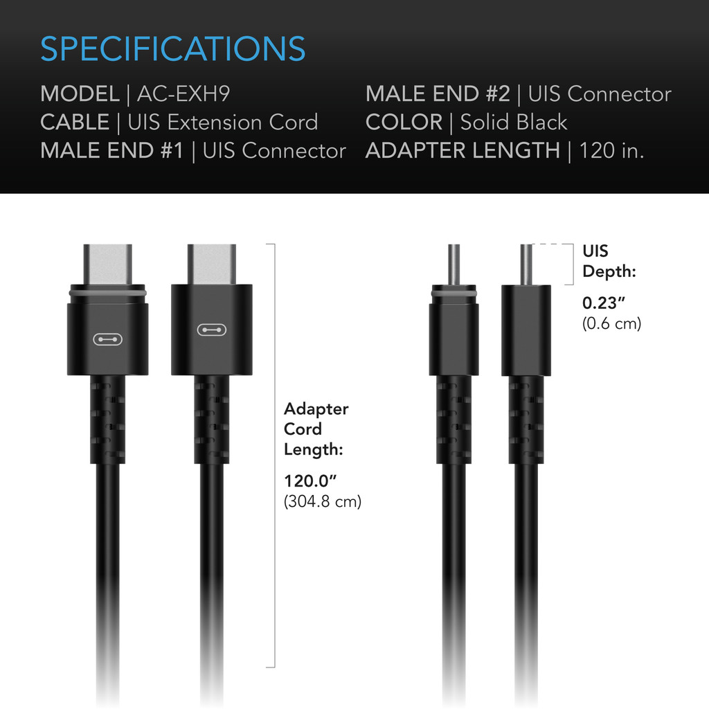 10 Foot Connection Extender Cord, Works with CONTROLLER AI+, CONTROLLER 69, CONTROLLER 63, CLOUDRAY, CLOUDLINE, IONFRAME, and IONBOARD